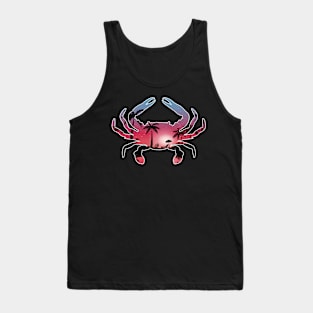 Crab Beautiful Sunset Beach Palm Tree Tank Top